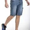 Jeans da lavoro corto multitasche in tessuto resistente con filiera tracciata