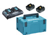 KIT ENERGIA MAKITA 18V 6AHX2 con Caricabatterie Doppio Valigetta