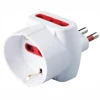Adattatore Schuko Triplo Sicurezza 10A+T Bianco ROSI per uso multiuso