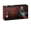 Guanti usa e getta in nitrile rinforzato GripPaz Black 50 pezzi neri