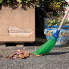SCOPA SPAZZINA VERDE per Esterni Resistente e Professionale