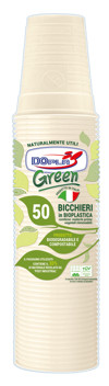 Bicchiere compostabile 200 ml 50 pz DOpla Green Bio avorio