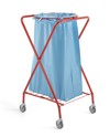 Carrello portasacco verniciato a X tondo fisso 120 L con ruote
