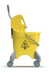 Secchio con strizzatore PILE TTS in polipropilene, ruote e manico ergonomico