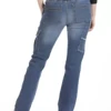 Jeans da donna multitasche Rica Lewis Betty blu tessuto resistente