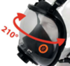 Maschera Completa M9200 Galaxy Deltaplus per Protezione Chimica