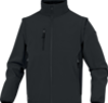 GIACCA SOFTSHELL DELTA PLUS MYSEN2 NERO-GRIGIO DONNA ANTIPIOGGIA
