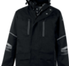 Parka 5 in 1 poliestere Pongee PVC fodera staccabile Grafiz Nero