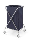 Carrello Portabiancheria a X 180 Lt cromato per hotel e strutture