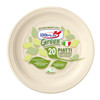 Piatto Piano Compostabile MaterBi Avorio 20 Pezzi Ecosostenibile