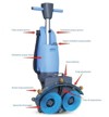 Lavapavimenti Ballerina con 2 spazzole, batteria e caricabatteria
