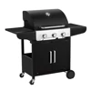 Barbecue Gas 3 Fuochi Qlima 122x59 h 112 cm con Griglia Smaltata
