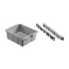 Carrello Green Hotel per biancheria con cassetto plastica 22L